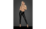 Noir - Snake Wetlook Leggings with Zipper