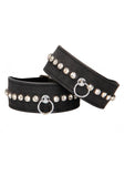 Ouch - Diamond Studded Wrist Cuffs - Black